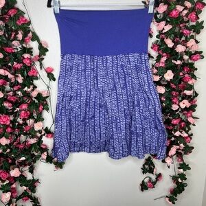 Gap Purple White Flowy Elastic Waist Mini Skirt Women’s Small Casual